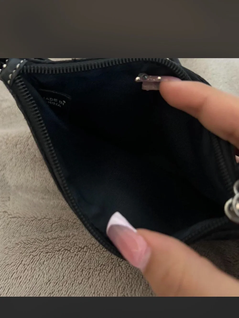 Coach Black Signature Jacquard Wristlet